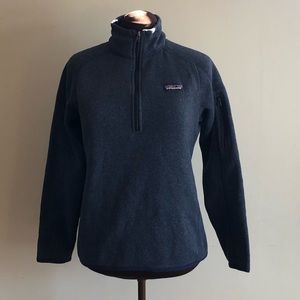 PATAGONIA Womens  Better sweater 1/4 zip Pullover Warm Navy blue SIze medium